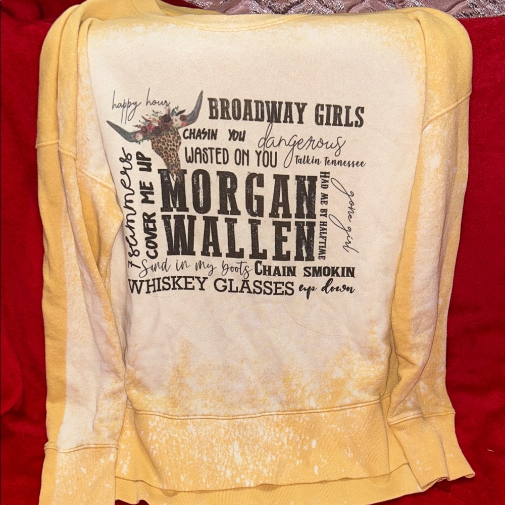 Yellow Morgan Wallen Graphic Sweatshirt